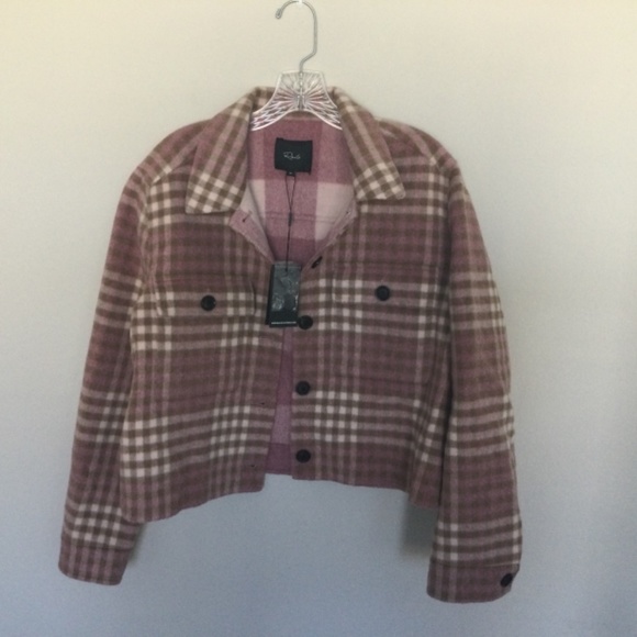 NEW Rails Steffi wool plaid coat jacket size M - Picture 2 of 7